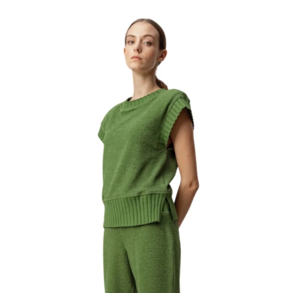 sundays Green Textured Blouse